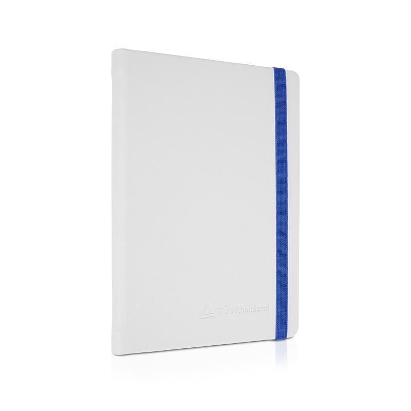 Notizbuch Hardcover A5 bezogen weiß
