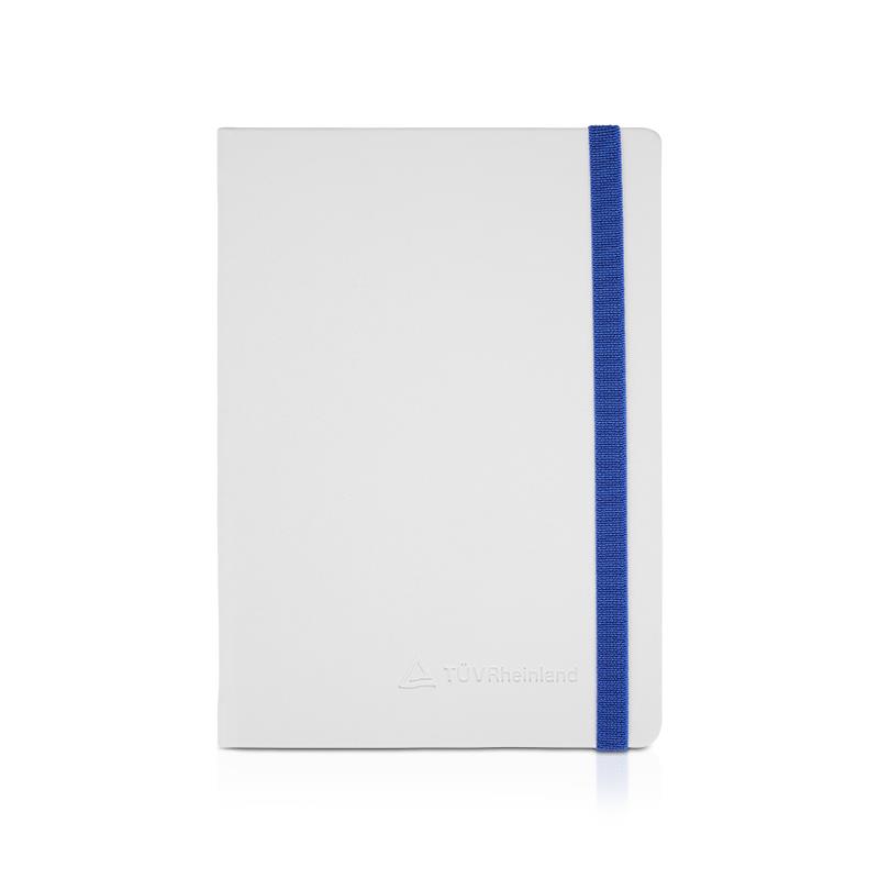 Notizbuch Hardcover A5 bezogen weiß