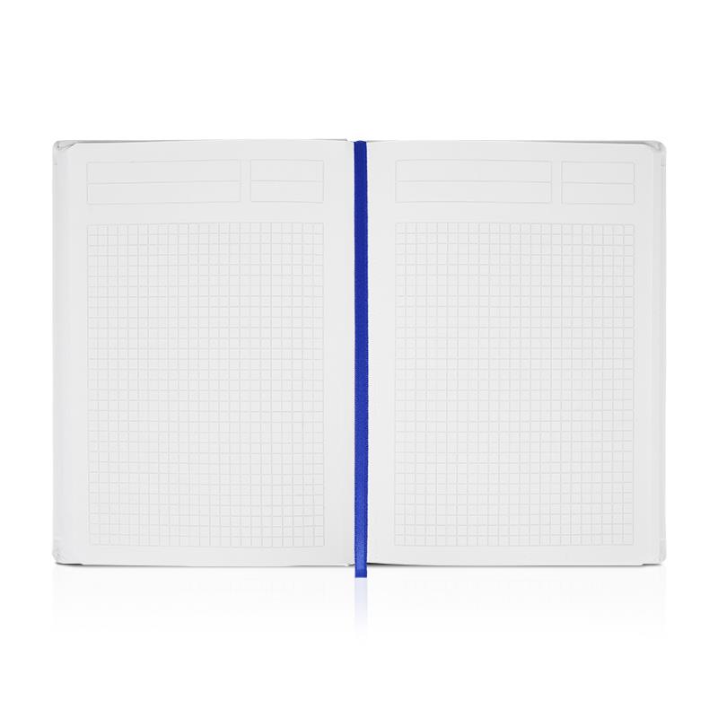 Notizbuch Hardcover A5 bezogen weiß